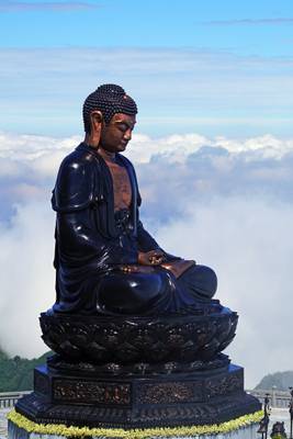 Buddha sitting on the clouds, Fansipan Legend, Vietnam