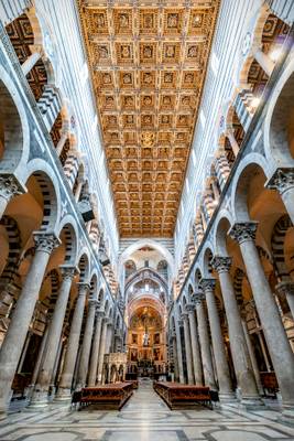 Cathedral interior in Pisa Italy
