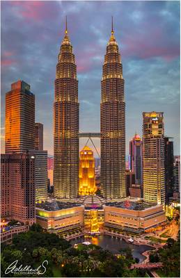 Petronas Towers Evening, Malaysia