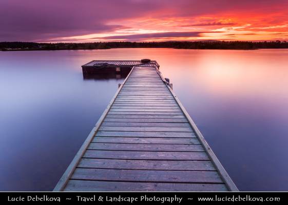 Finland - Lapland - Midnight Sun at Inari Lake - "Sunrise at 1AM"