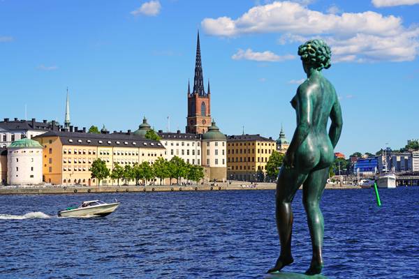 "The Dance" sculpture overlooking Riddarholmen, Stockholm