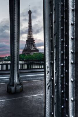 Eiffel Tower by sunrise