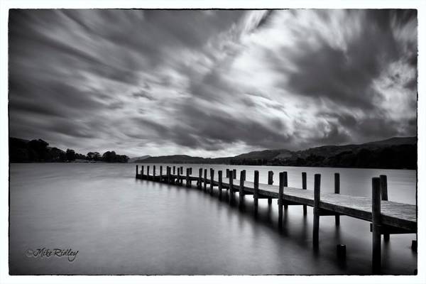 Coniston Jetty B&W