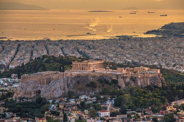 The Acropolis in Athens.Shot taken from Lycabettus hill.