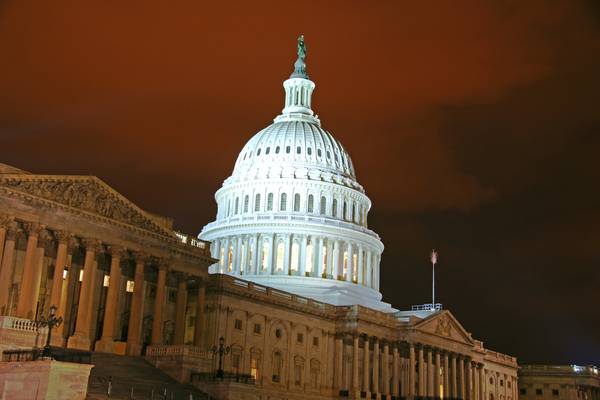 Washington by night. The Capitol