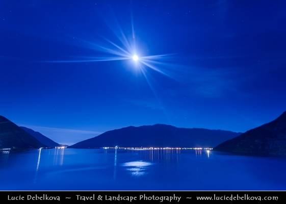 Montenegro - Crna Gora - Boka Kotorska - Bay of Kotor - Full Moon