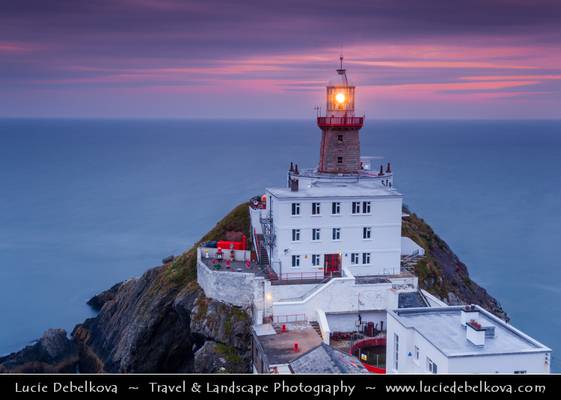 Ireland - Dublin - Baily Lighthouse on the southeastern part of Howth Head during sunset