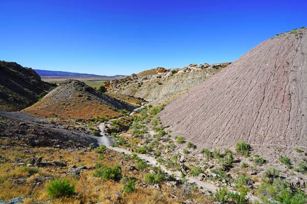 Footpath between the mounds, Dinosaur, Utah