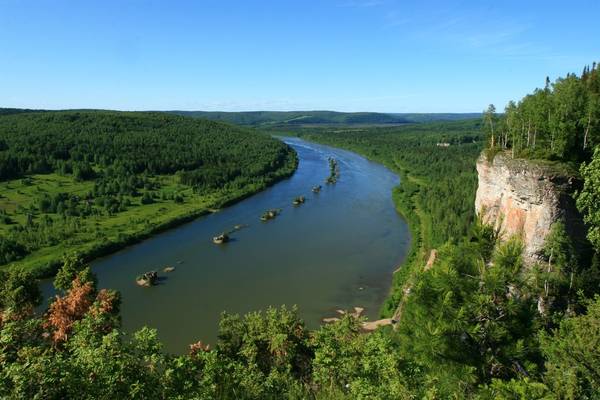 Река Вишера на Урале. Vishera river. Ural