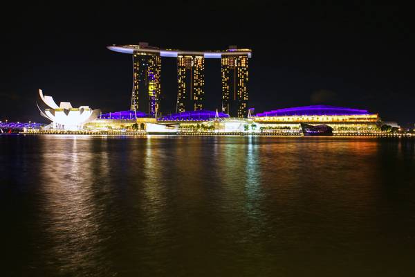 Singapore night. Marina Bay Sands