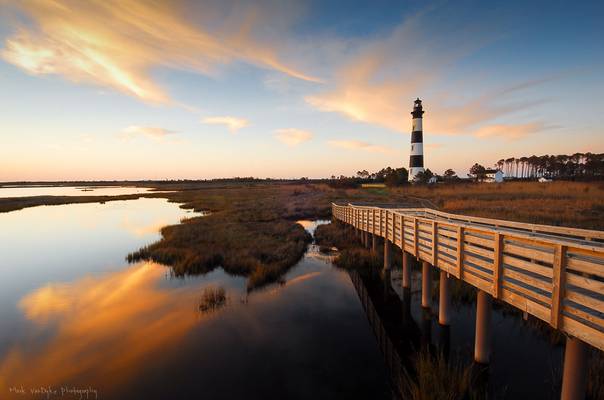 Marsh Reflections Behind Bodie Island Lighthouse