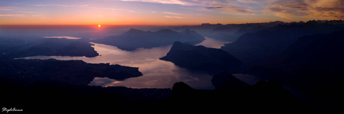 Sonnenaufgang auf Vierwaldstättersee