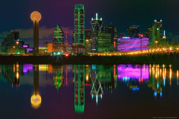 Dallas Texas - Trinity River - Skyline