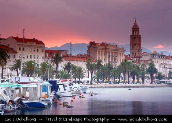 Croatia - Split - Mediterranean Ancient City at sunset