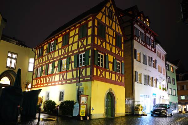 Konstanz by night. Brückengasse