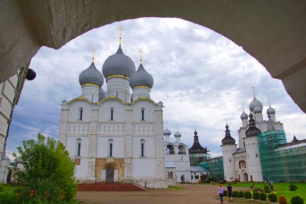 Assumption Cathedral from under the arch, Rostov, Russia