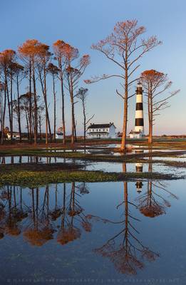 Golden Reflections at Bodie Lighthouse
