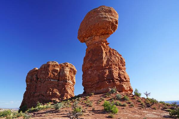 Fantastic view of the Balanced Rock, Arches NP, USA