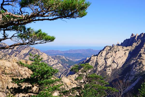 View over Diamond Mountains, North Korea