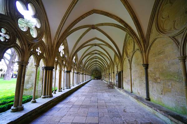 Salisbury Cathedral cloister, England