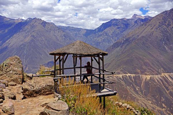 Pavilion on the edge of the Canyon, Colca, Peru
