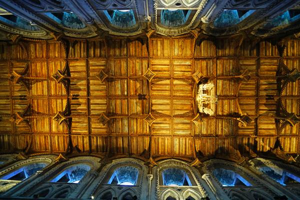 Wooden vault of St David's Cathedral, St Davids, Wales