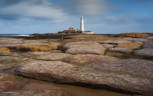Low tide at St Mary's Lighthouse