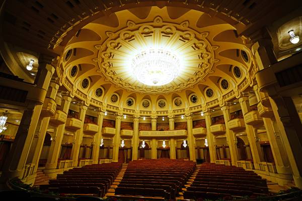 Congress hall in the Palace of Parliament, Bucharest