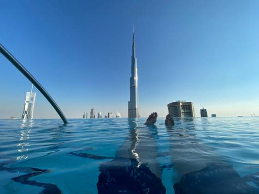 View from the 54th floor infinity pool