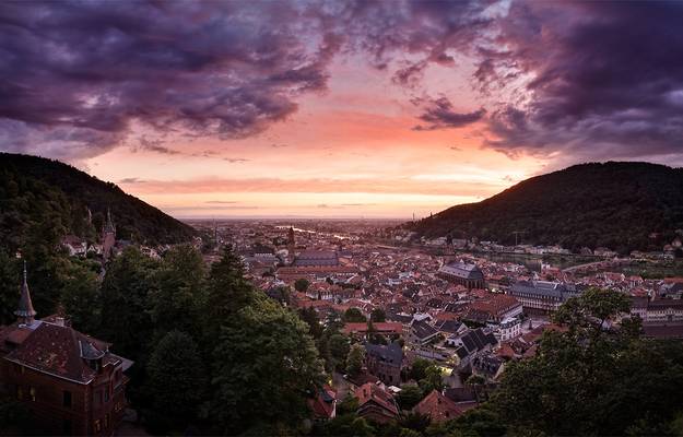 Sunset over Heidelberg