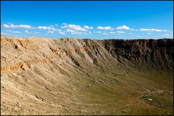 Eastern slope of meteor crater