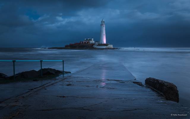 Blue hour at St Mary's Lighthouse