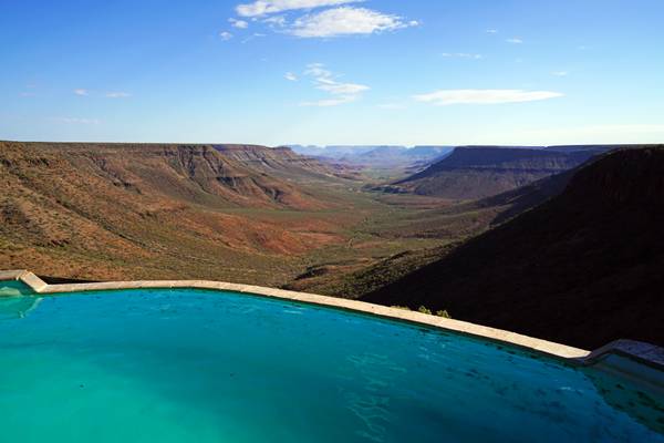 Stunning view from the pool, Grootberg Lodge, Namibia
