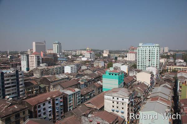 Yangon - View over the Centre