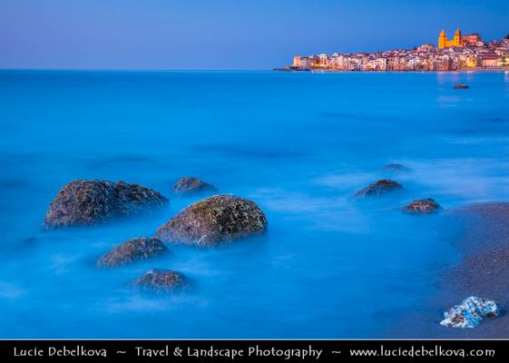 Italy - Sicily - Cefalù - Dusk on the Shores of the Ancient City