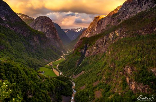 Sunset at Stalheim, Norway