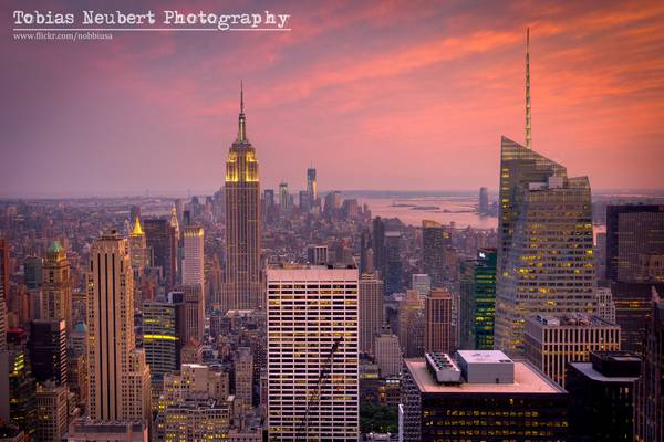 Red Skies over Midtown Manhattan