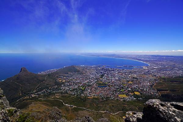 Cape Town & Table Bay from Table Mountain, South Africa