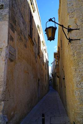 Walking through the narrow ancient streets, Mdina, Malta