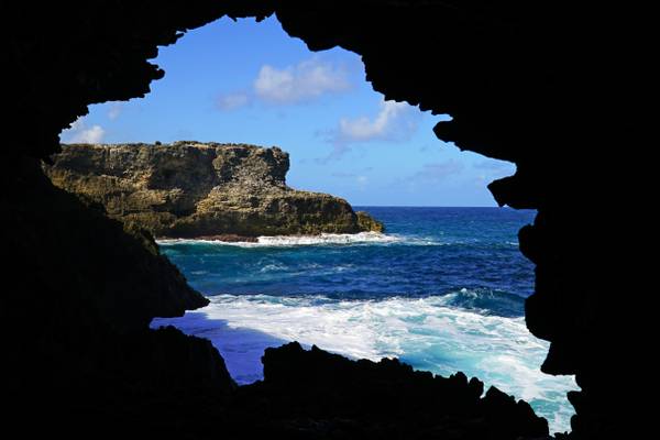 Scenic view from Animal Flower Cave, Barbados
