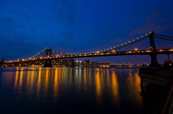 Manhattan Bridge at Twilight, New York City