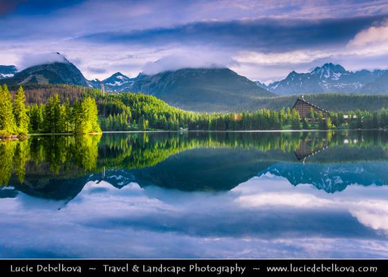 Slovakia - High Tatras Mountains - Divine light at Štrbské pleso - Mountain Glacial Lake at 1,346 m (4,416 ft)