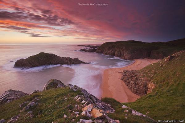 Bellissimo tramonto dalla spiaggia "The Murder Hole" - Donegal