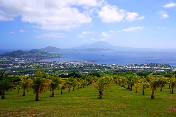 Gorgeous view from the hill to Basseterre Bay, St Kitts