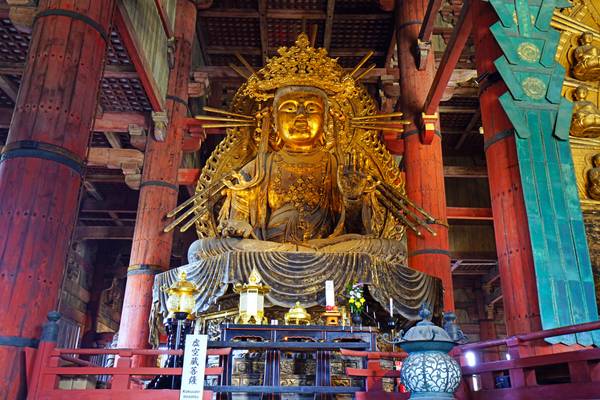 Tōdai-ji Temple interior, Nara, Japan