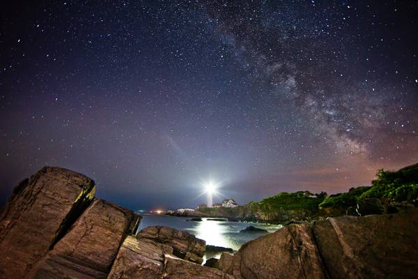 Milky Way over Portland Head Light (Again)