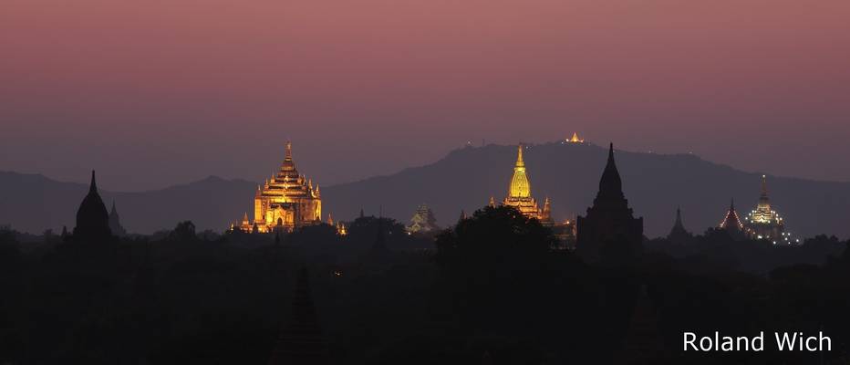 Bagan Temples at dusk