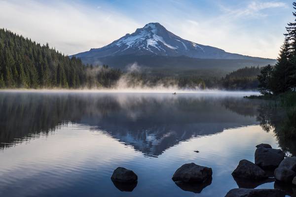 Mount Hood and Trillium Lake, early morning (explored)