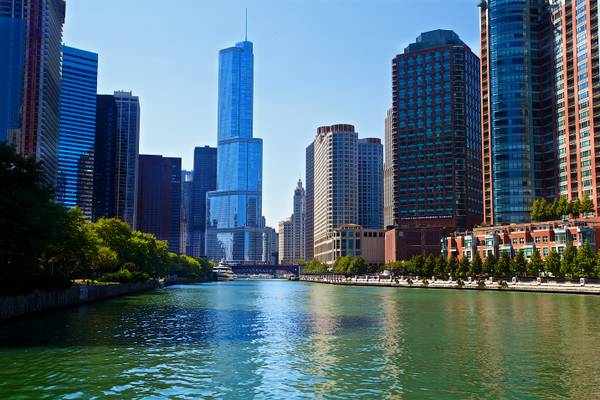 Chicago River View of Trump Tower