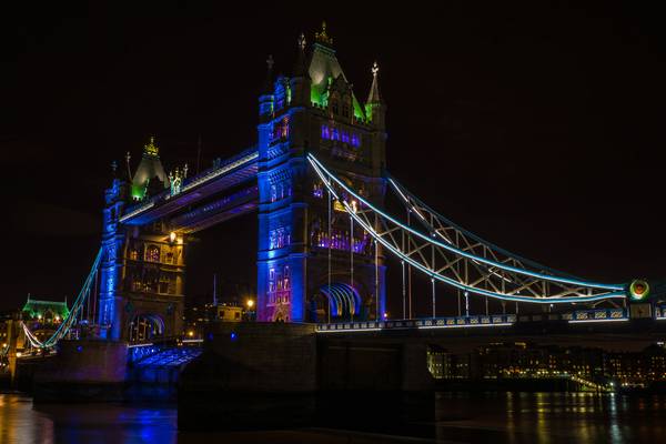 London 2015 Tower Bridge by night